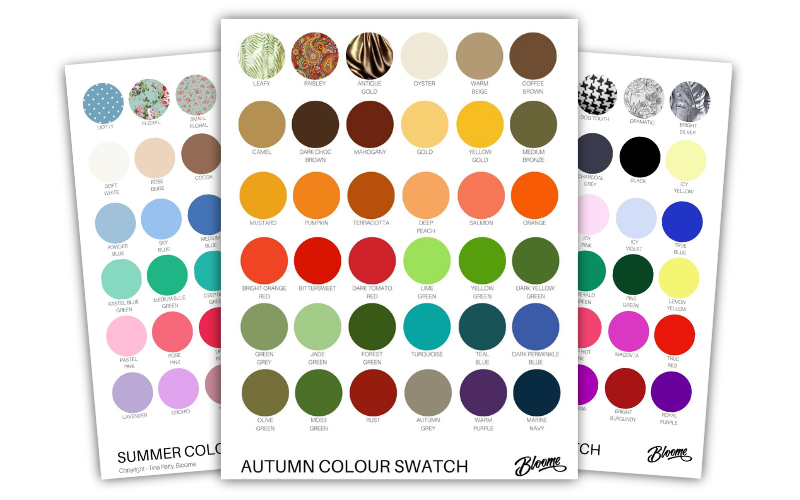 Mock up of swatches